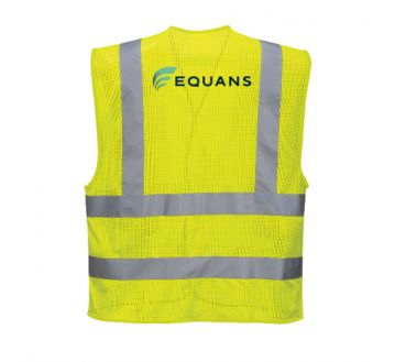 Gilet haute visibilité Meshair + logo EQUANS